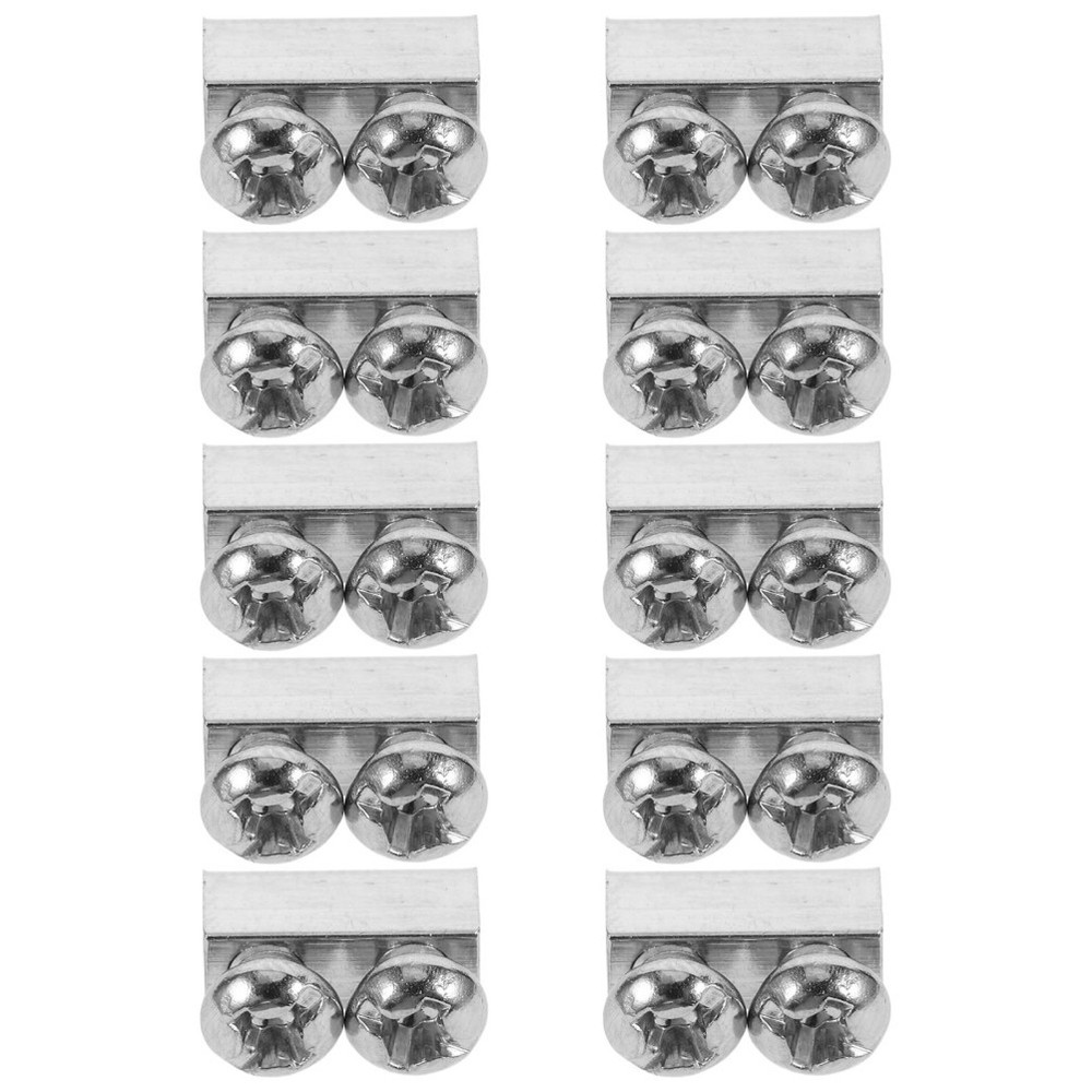 30 Pcs Wire Rope Clamp Light Hanging Clips Double Hole Adjustable Clamps
