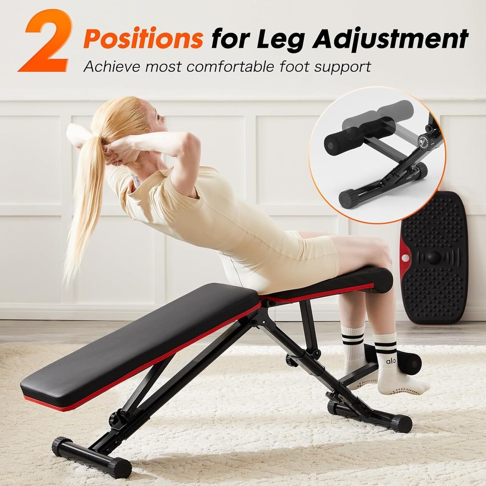 Full Body Exercise Weight Bench Adjustable Workout Bench Home Gym Foldable Press