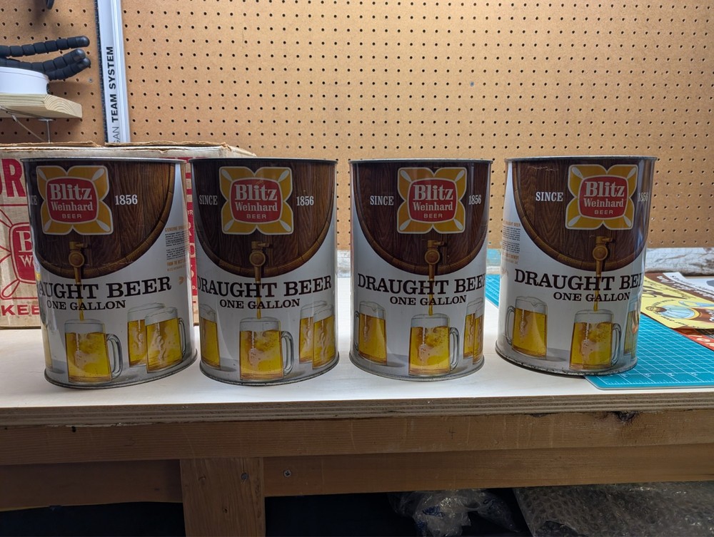 Blitz Weinhard Gallon Cans and Carton