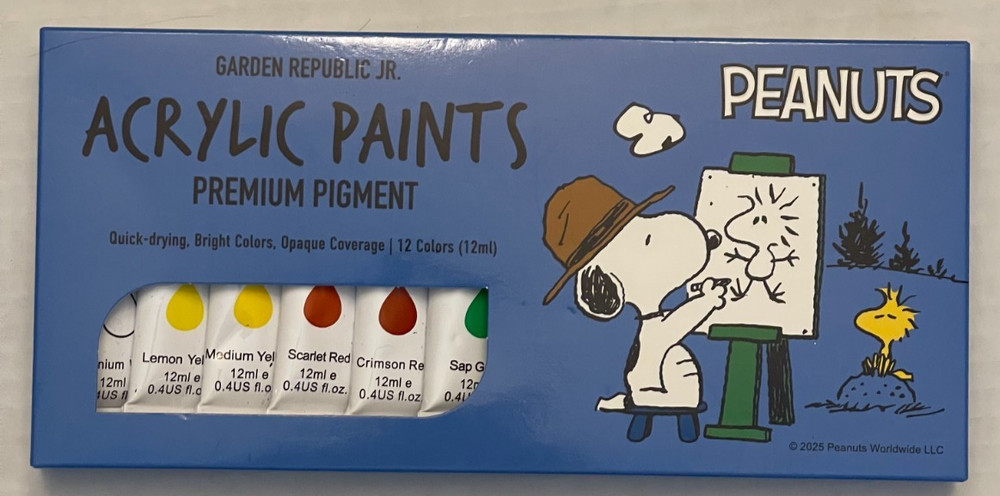 Acrylic Paints 12 Pack Premium Pigment Peanuts