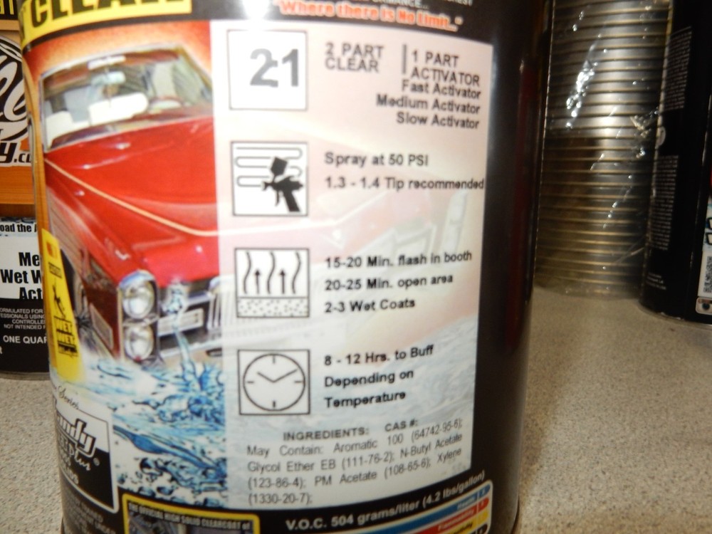 AKP - 9055 ALL KANDY ' S WET WET PLUS HIGH SOLID CLEAR COAT QUART KIT