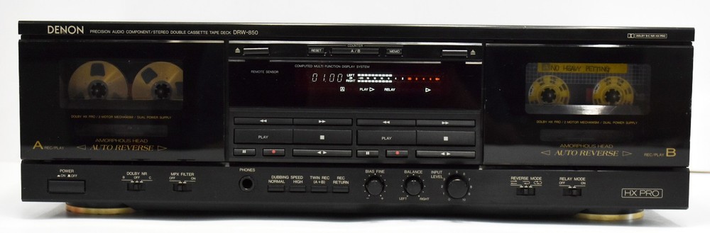 Denon DRW-850 HX PRO Auto Reverse DOUBLE CASSETTE DECK