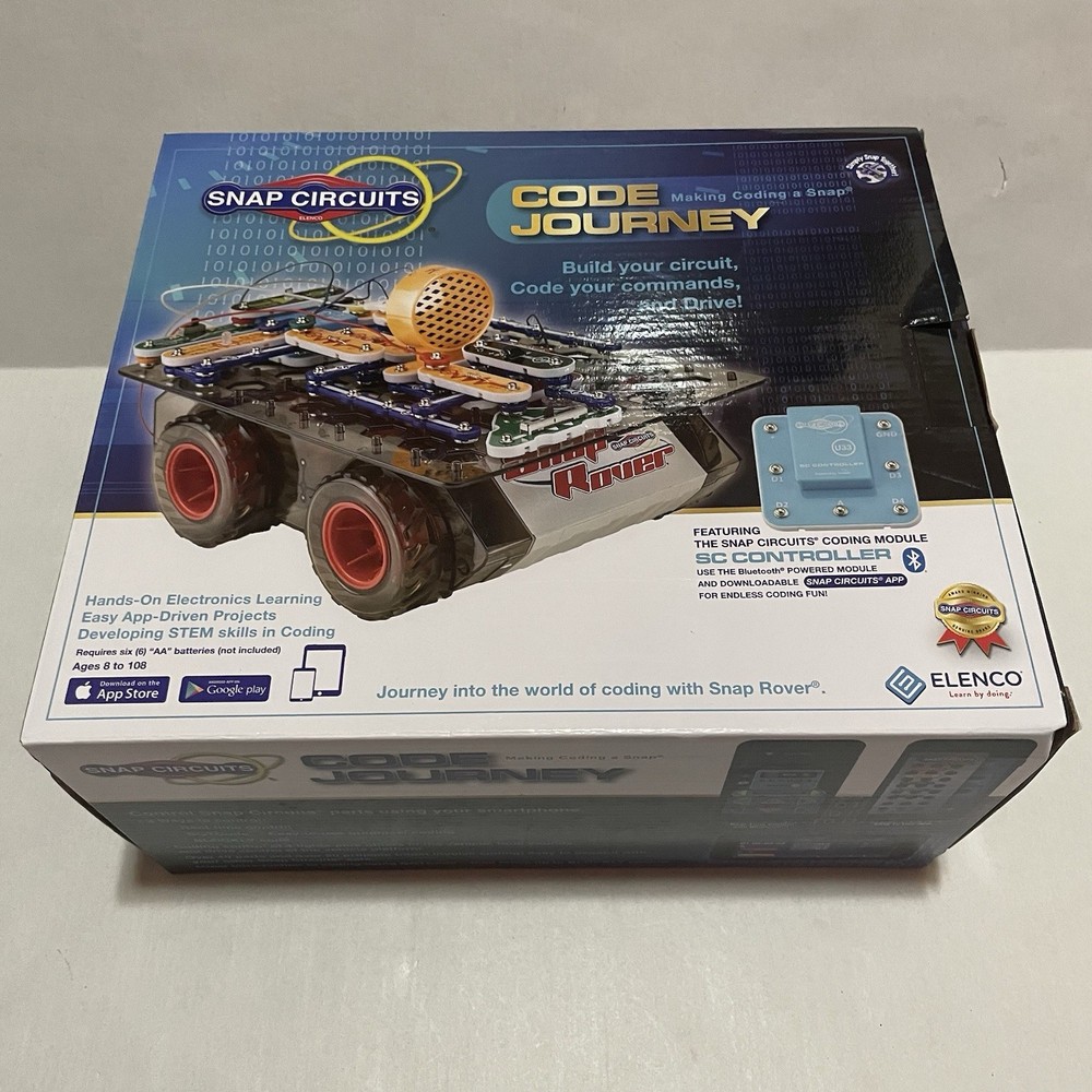 SNAP CIRCUITS SCJ404 SNAP ROVER CODING ROBOTIC CAR - LEARN CODING HAVE STEM FUN