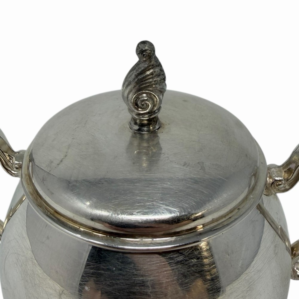 Vintage Sheridan Sugar Bowl Silver on Copper