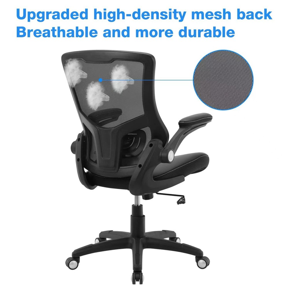 X XISHE Ergonomic Adjustable Height Home Desk, Swivel Mesh Midback Computer