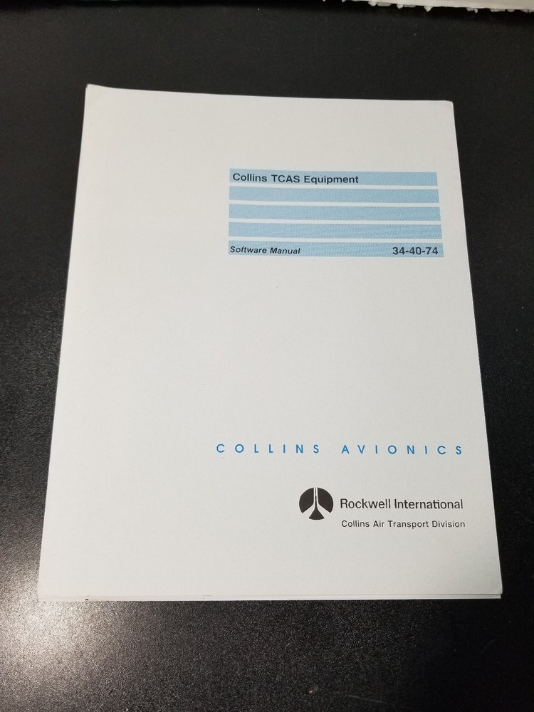 Collins Traffic alert collision avoidance system Equipment software manual TCAS