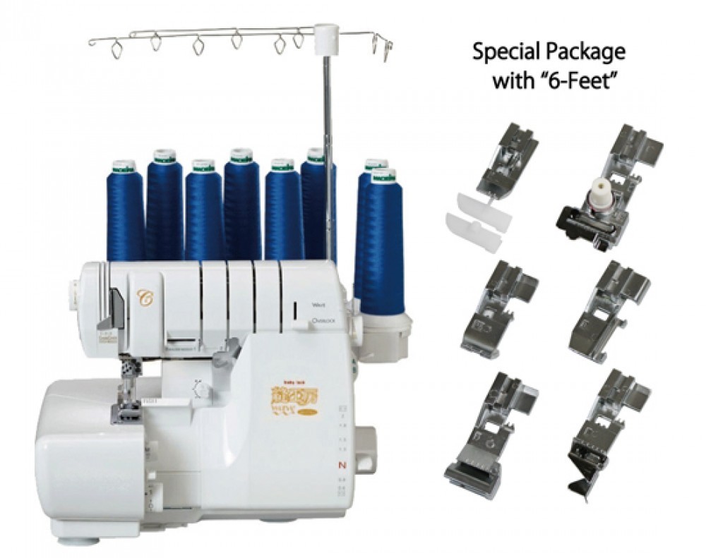 Babylock [Serger Machine + 6 Feet Set]  "ALL-in-ONE" Cover Evolution 8-thread