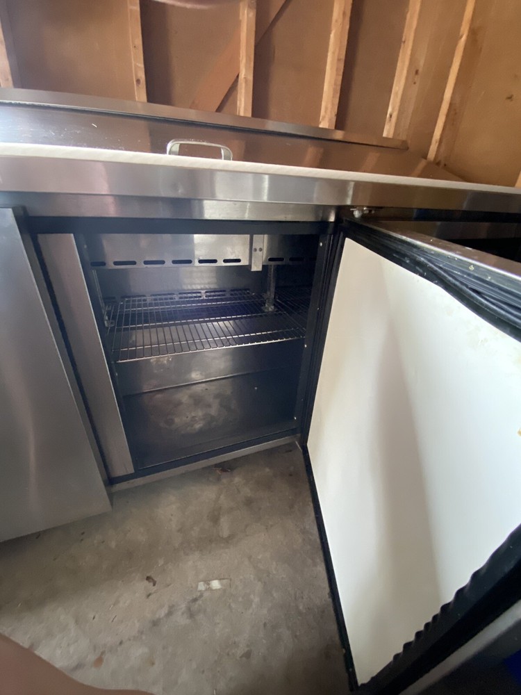 Turbo 2 piece prep table with refrigerator base!