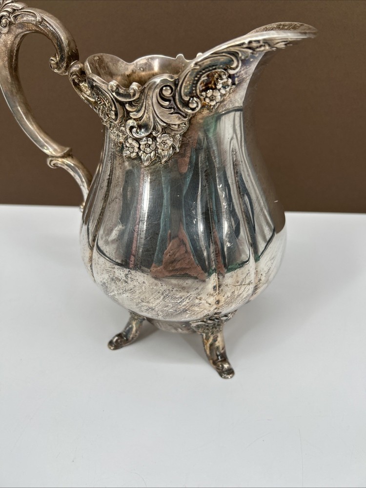 Wallace Baroque 267 Silverplate Footed Water Pitcher Large