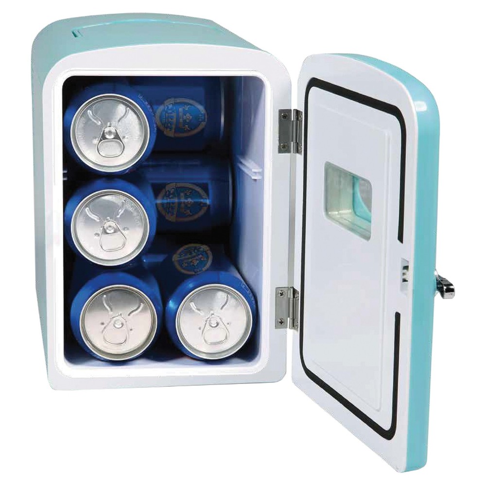 9-Can 48W Portable Retro Mini Refrigerator