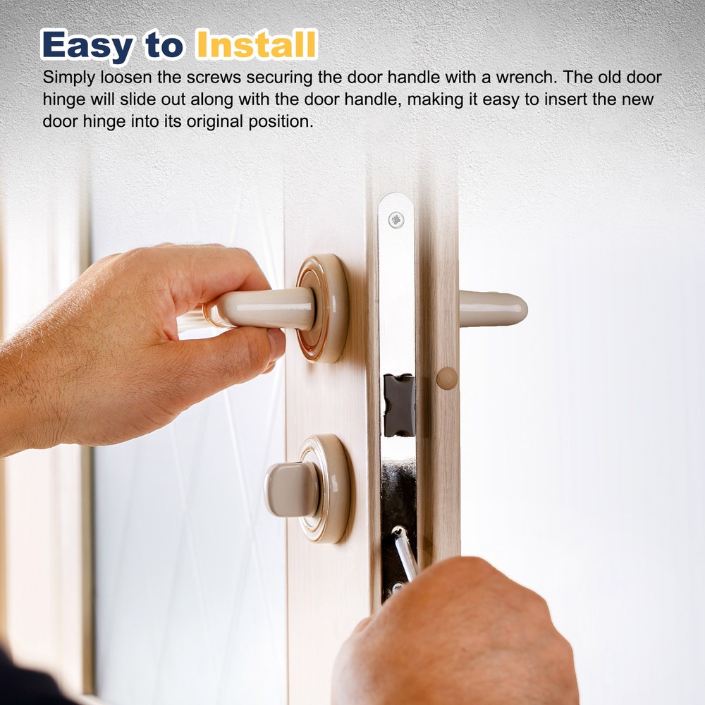 Door Knob Spindle, 140mm Long Door Handle Spindle Replacement, Silver Tone