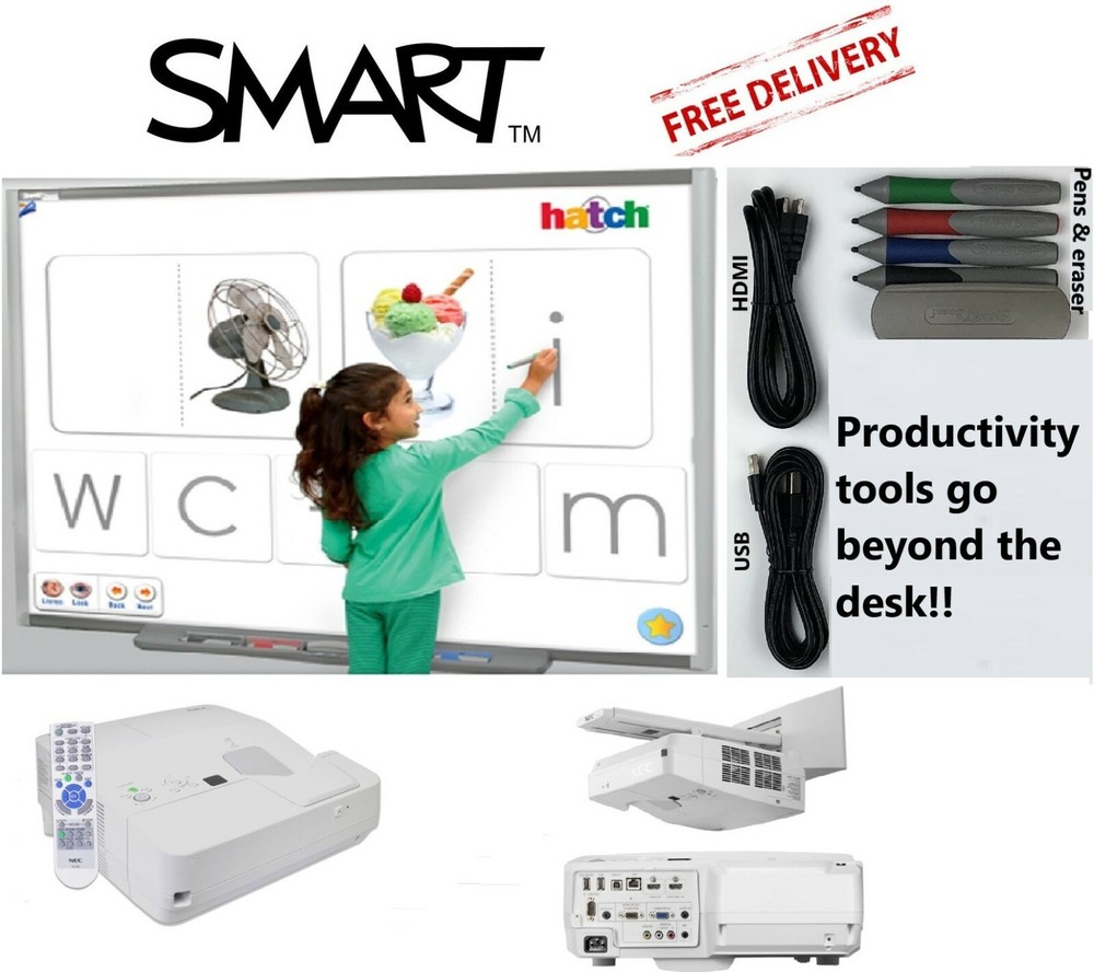 Interactive Smart Board SB680 and NEC Short Throw projector