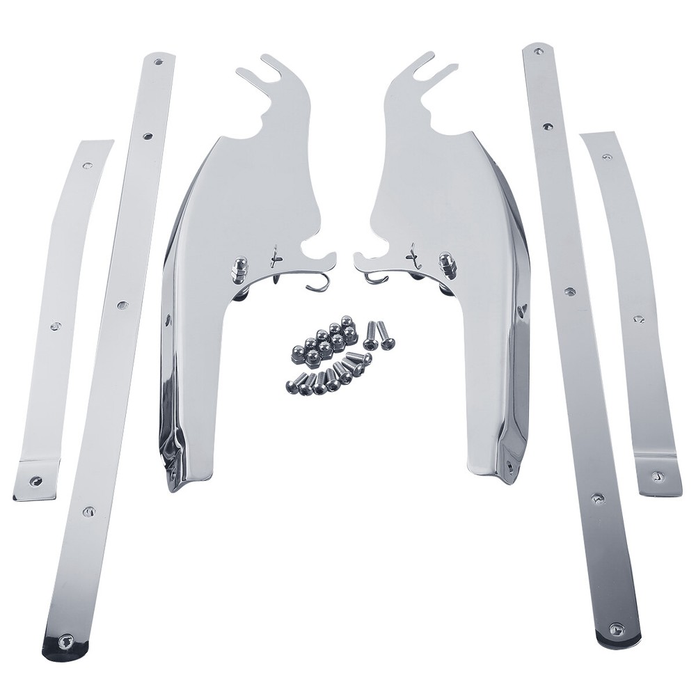 Chrome Windshield Mount Bracket Fit For Harley Softail Heritage Classic 2000-17