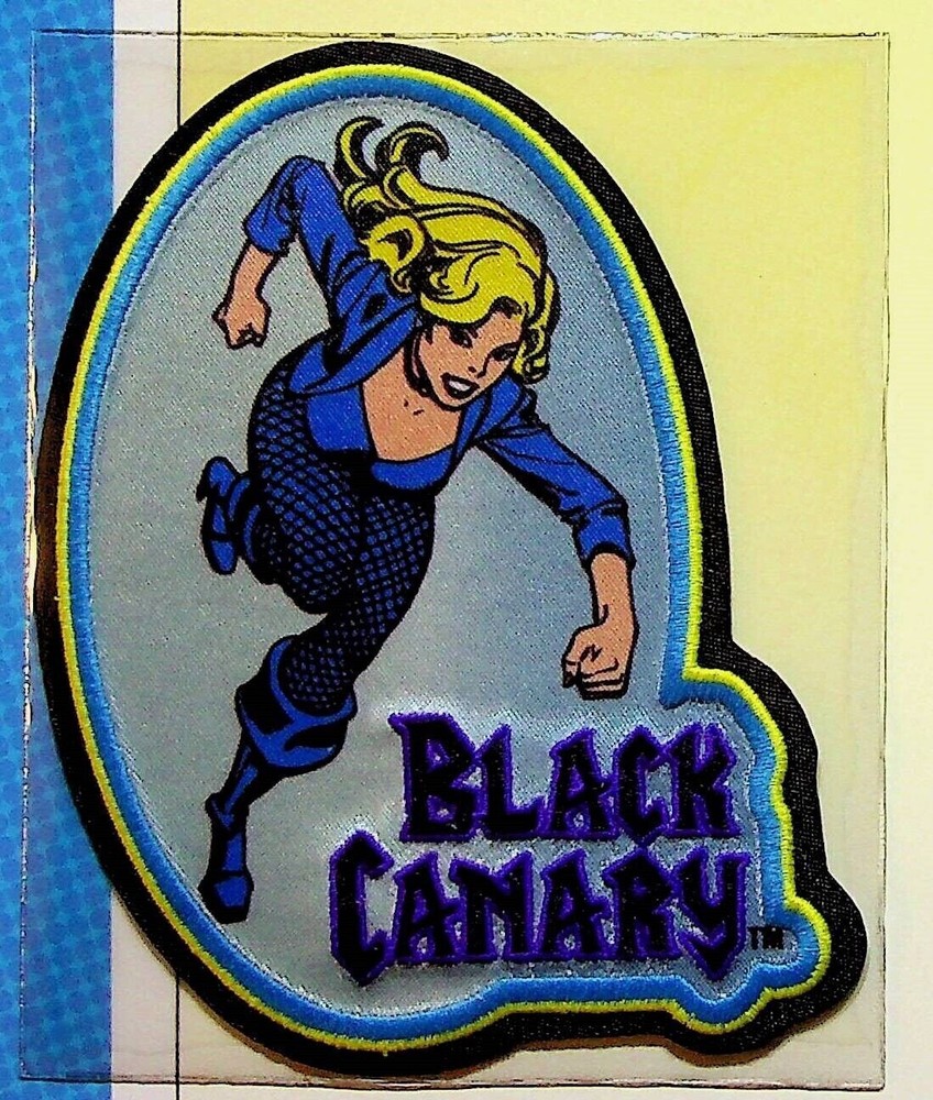 BLACK CANARY PATCH on INFO CARD ~ Willabee & Ward ~ DC COMICS PATCH COLLECTION