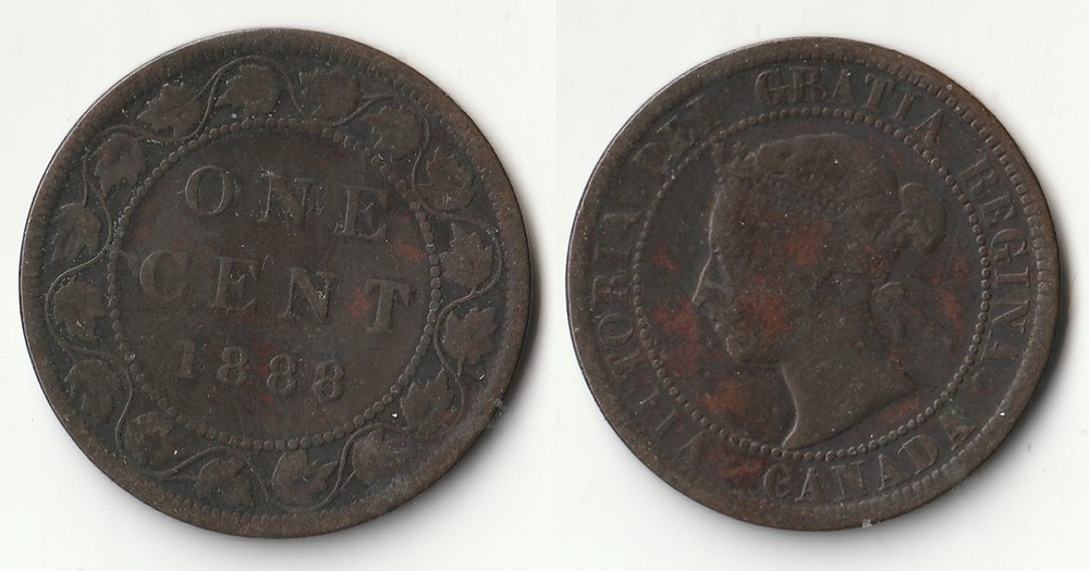 1888 Canada large cent coin