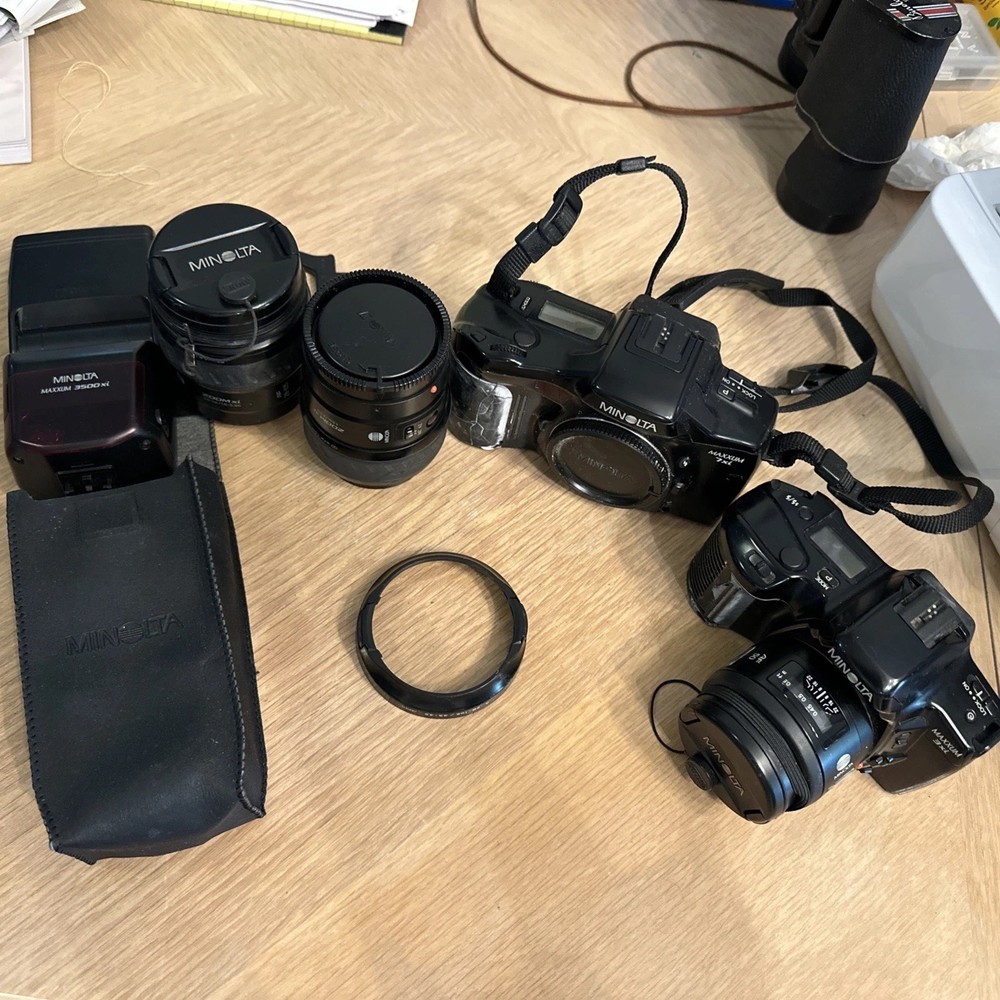 Minolta Camera Lot Flash Lenses