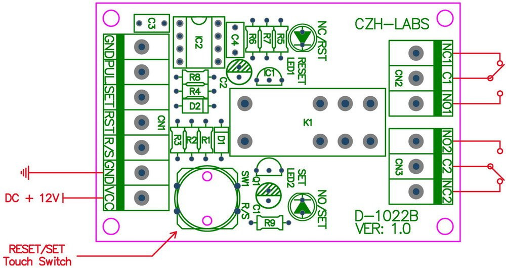 Panel Mount Momentary Switch - Latching DP Pulse Signal Control