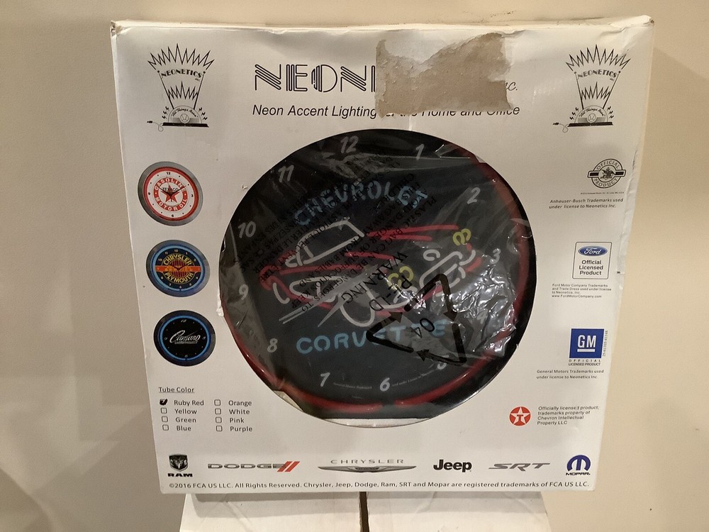 CORVETTE C1 NEON CLOCK GREAT HOLIDAY GIFT