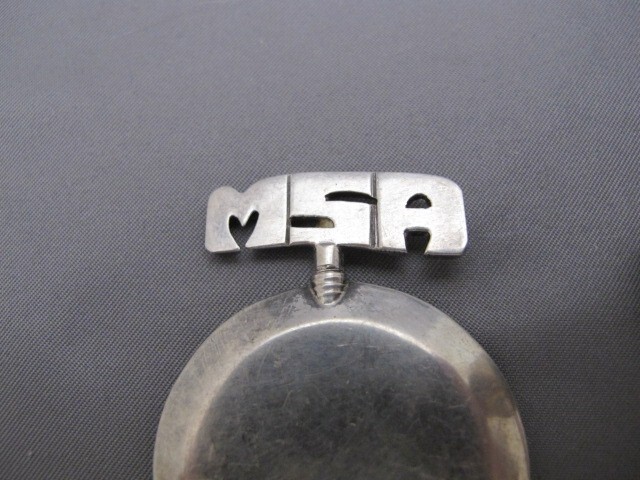 Fine LEONORE DOSKOW Handmade Sterling PERFUME FLASK & FUNNEL-Initials MSA