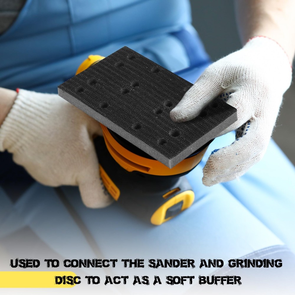 Dimsile 2 Pcs Soft Black Foam Sanding Pads Interface Sander Backing Pad