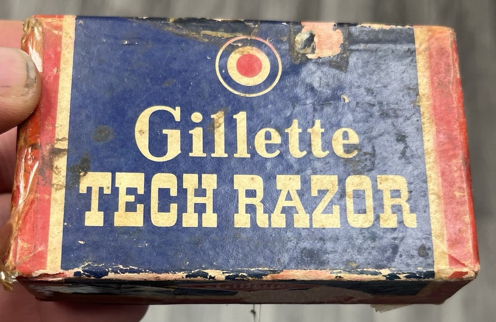 Vintage Gold Gillette Tech Razor With Box