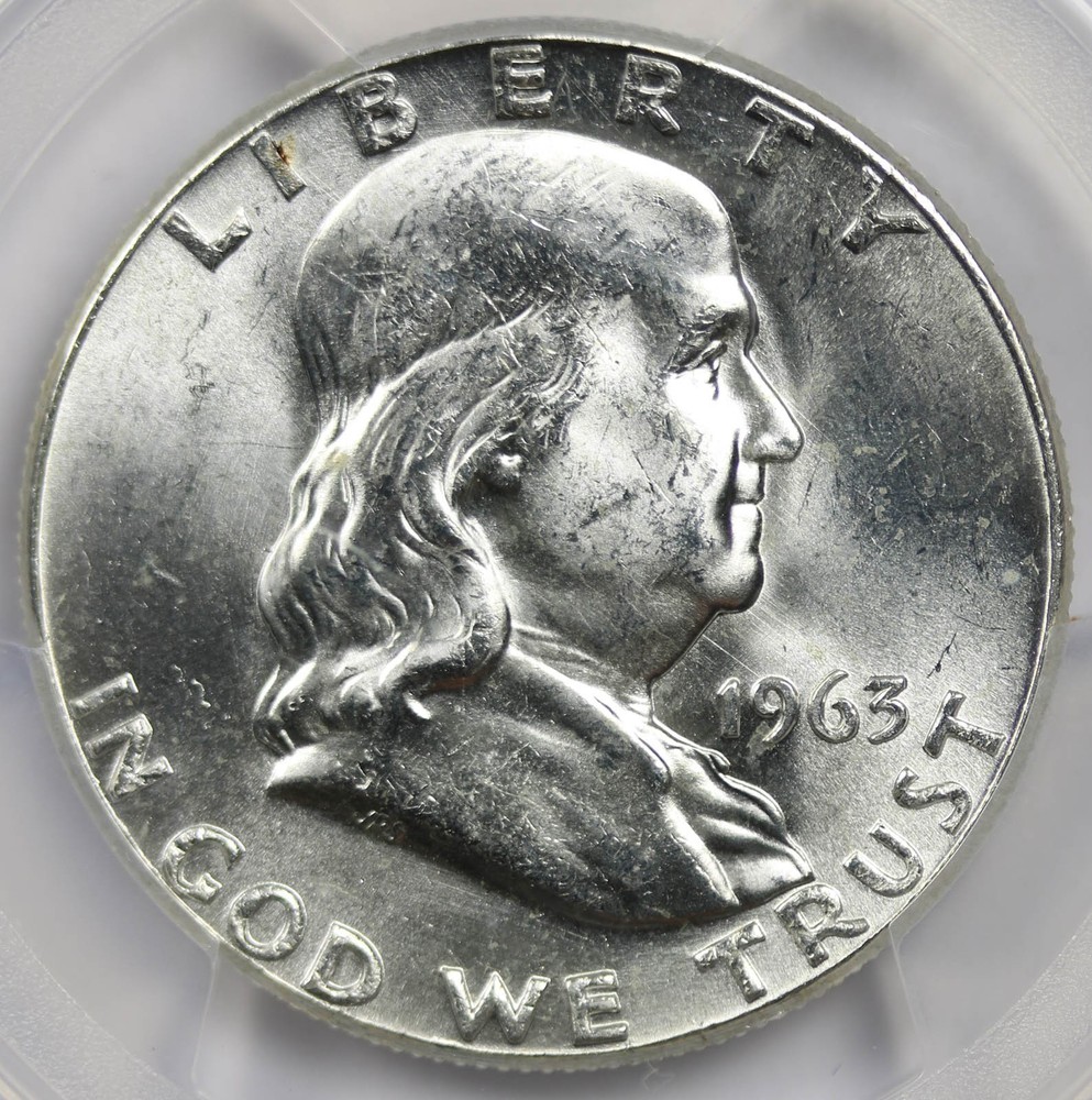 1963 Franklin Half Dollar 50C MS 64 PCGS