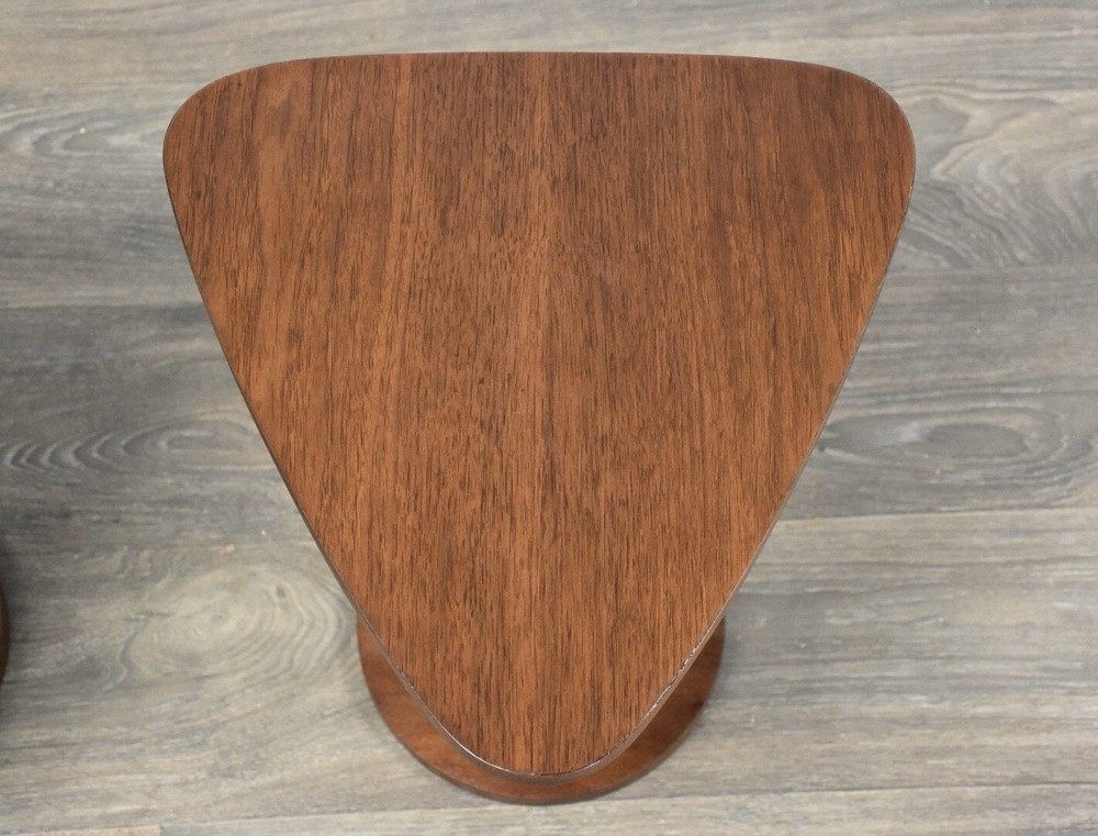 Walnut End Tables - A Pair Mid Century Modern