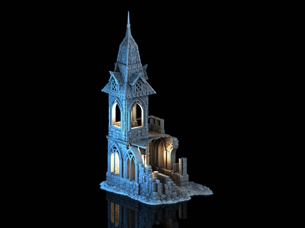 Adrian-3DP4U - Ruined Cloister - 28mm