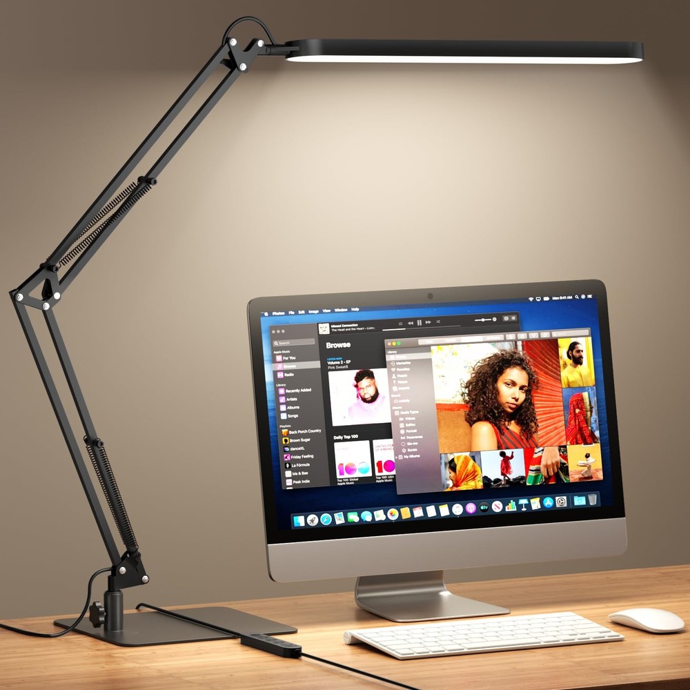 Dimmable LED Desk Lamp with Timer, Eye Protection & Memory Function, 1300LM