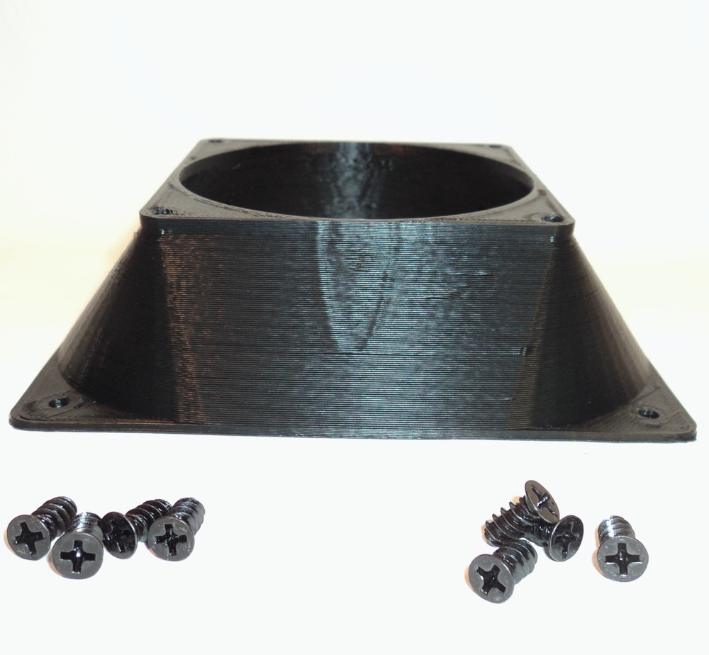 120mm to 80mm CENTERED OFFSET Computer Fan Adapter Converter Panel Hose Mount