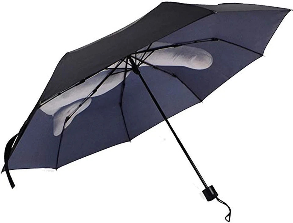 Funny Folding MIDDLE FINGER Umbrella Creative Gift Waterproof & Windproof Sturdy
