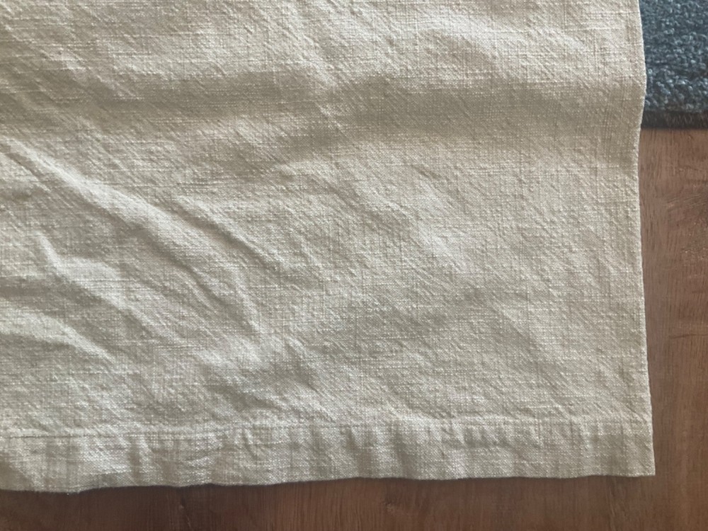 Pottery Barn Beige Linen Flat Sheet 68" w - 102" Long