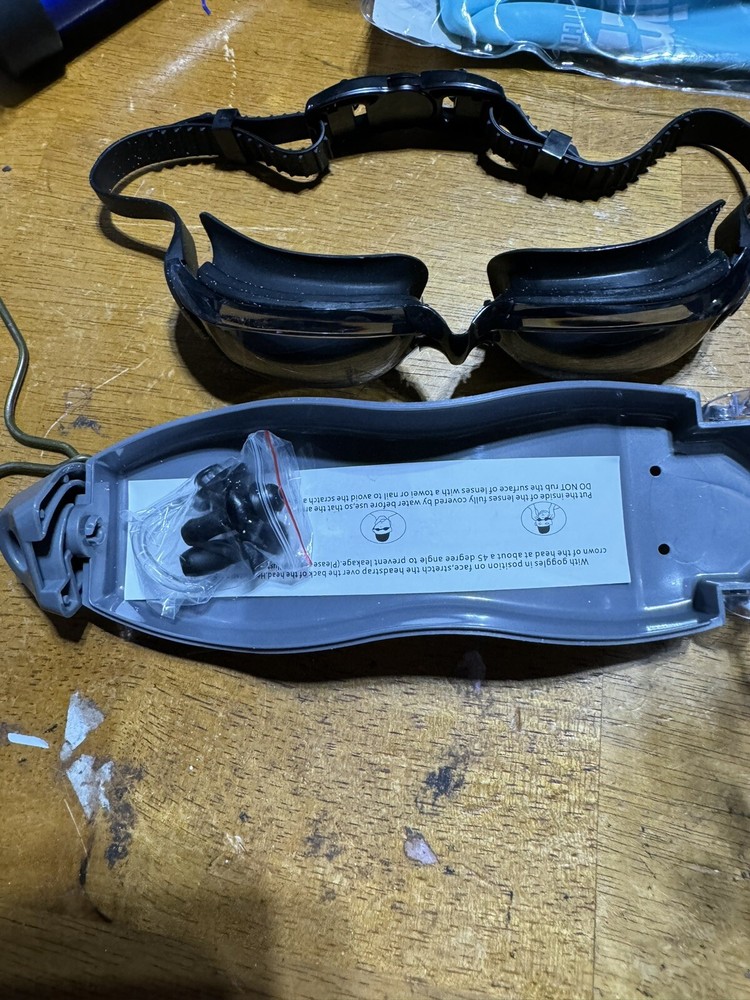 Swimming Goggles and Ear Plugs Combo