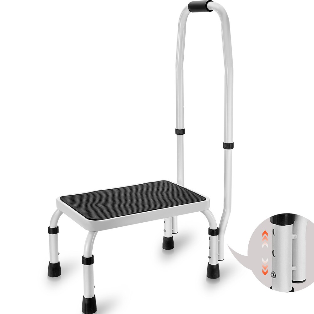 VEVOR Step Stool Ladder 3 Adjustable Height with Handle Max Load 330lbs for RVs
