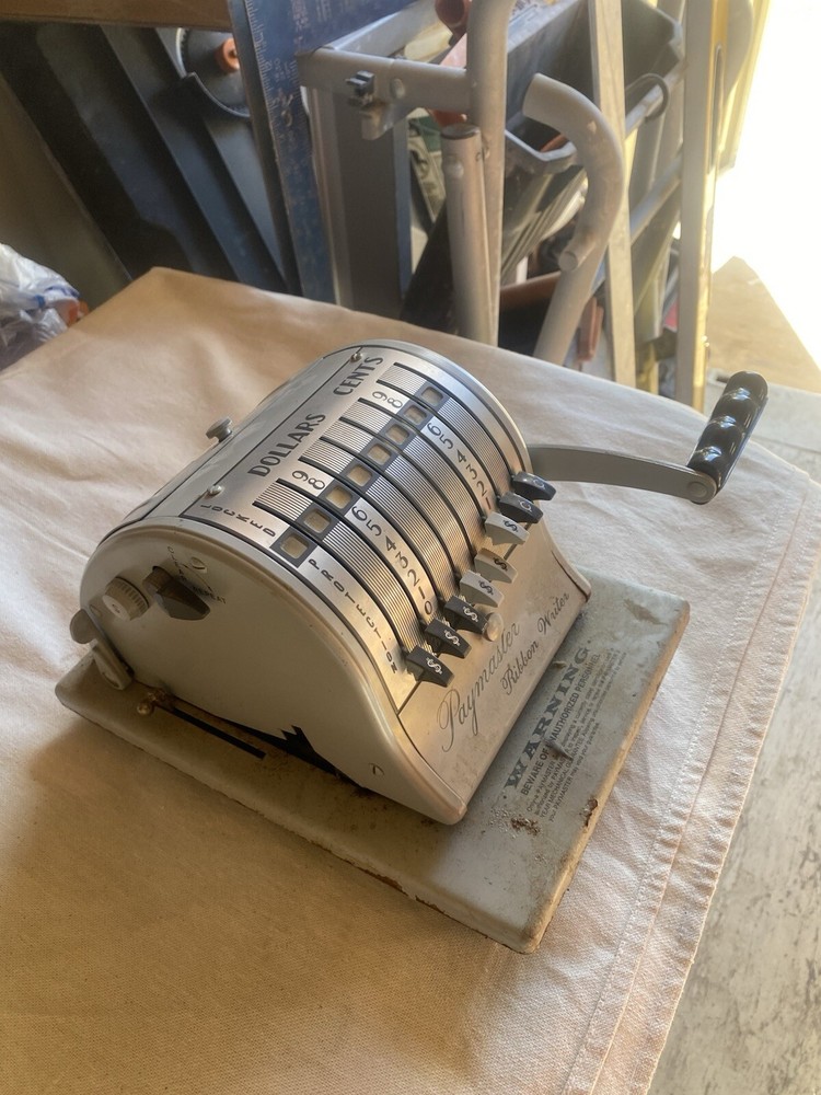 Vintage PayMaster Series 8000 Ribbon Adjustable Check Writer