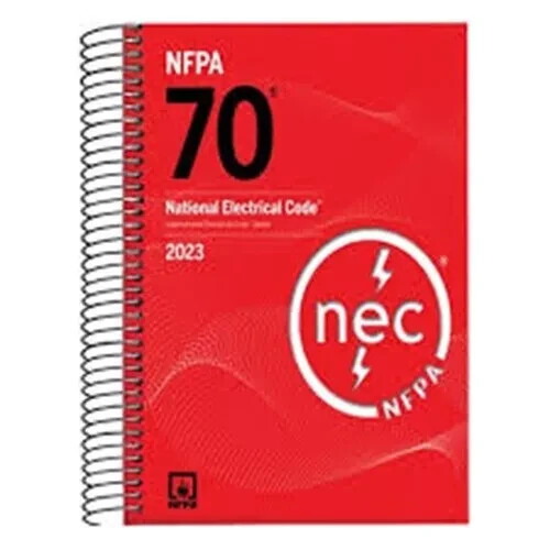 NFPA NEC 70 National Electrical Code 2023 Edition Spiral Bound
