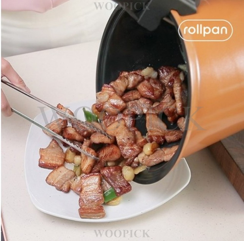 Rollkitchen rollpan Plus Camping Oven Automatic Rotation Cooking Pot Korean BBQ
