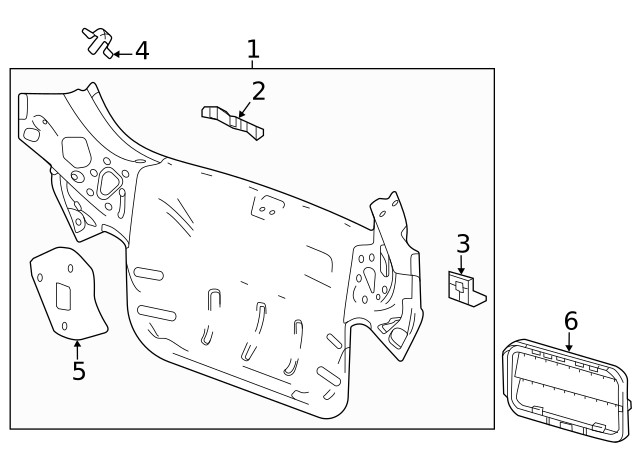 Genuine GM Rear Body Panel Lower Bracket 42769592
