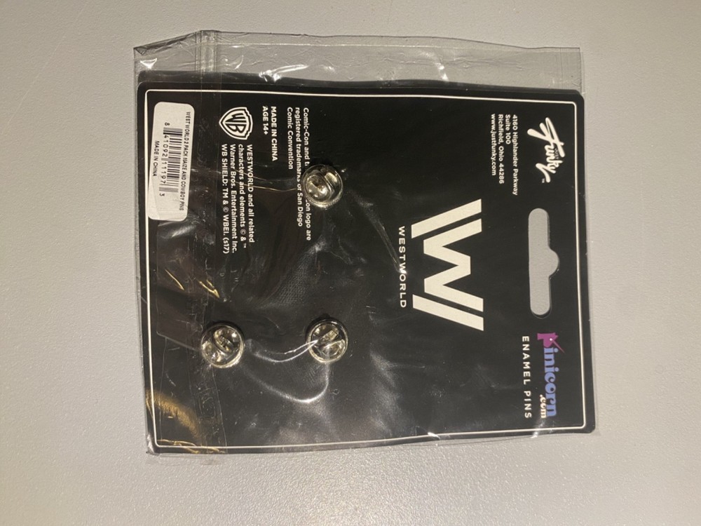 Westworld Comic Con 2017 Lapel Pins 2-Pin Set