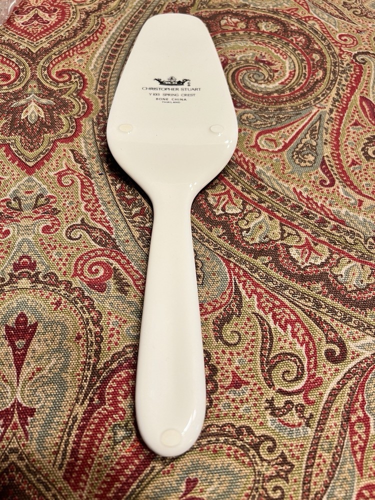 Cake Server Dessert Spatula Christopher Stuart Bone China # Y 1013 Spring Crest