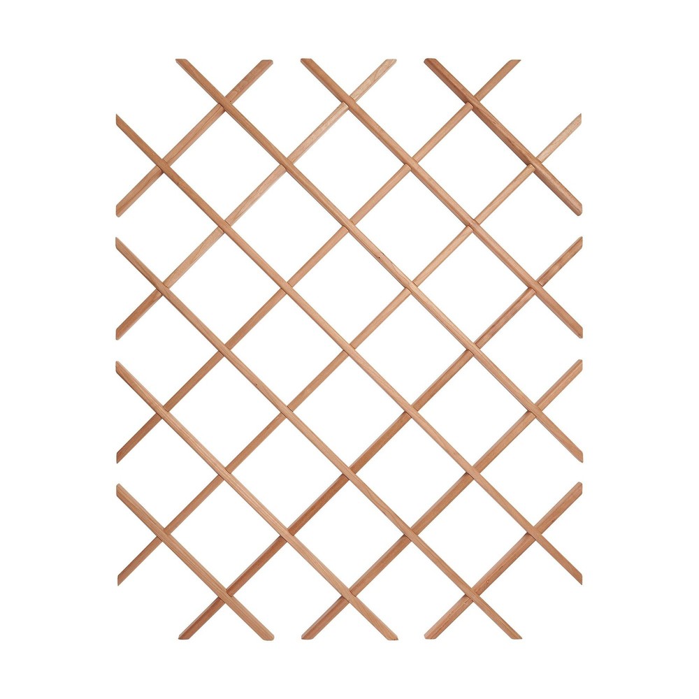 Outwater 18 Bottle Trimmable Cherry Wine Rack Lattice Insert Panel