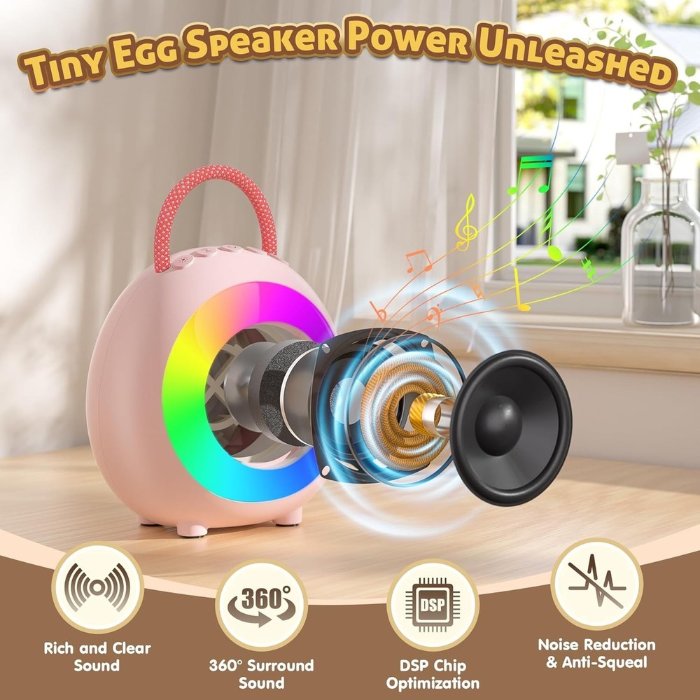 Afuoo Mixbox Portable Mini Karaoke Machine – Bluetooth Speaker with Wireless Mic
