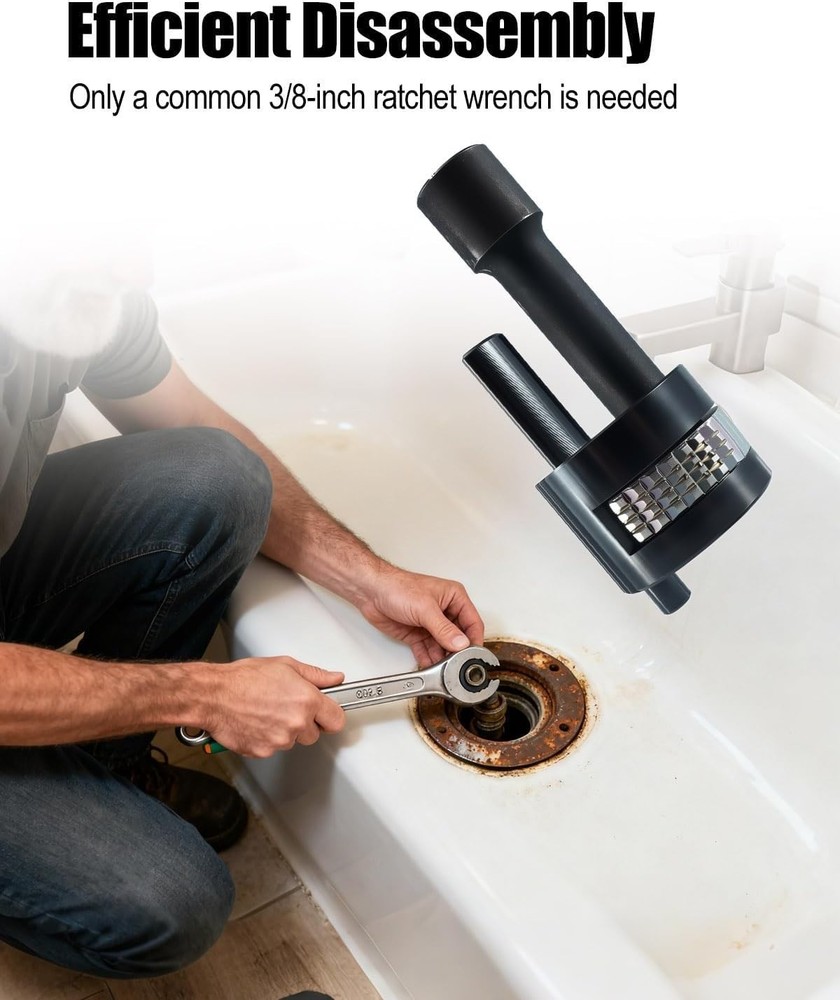 Multi-Function Tub Drain Extractor for Quick Drain Removal - DIY & Professional