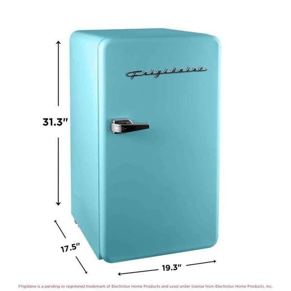 Frigidaire, 3.2 Cu. Ft. Retro Compact Refrigerator, Blue