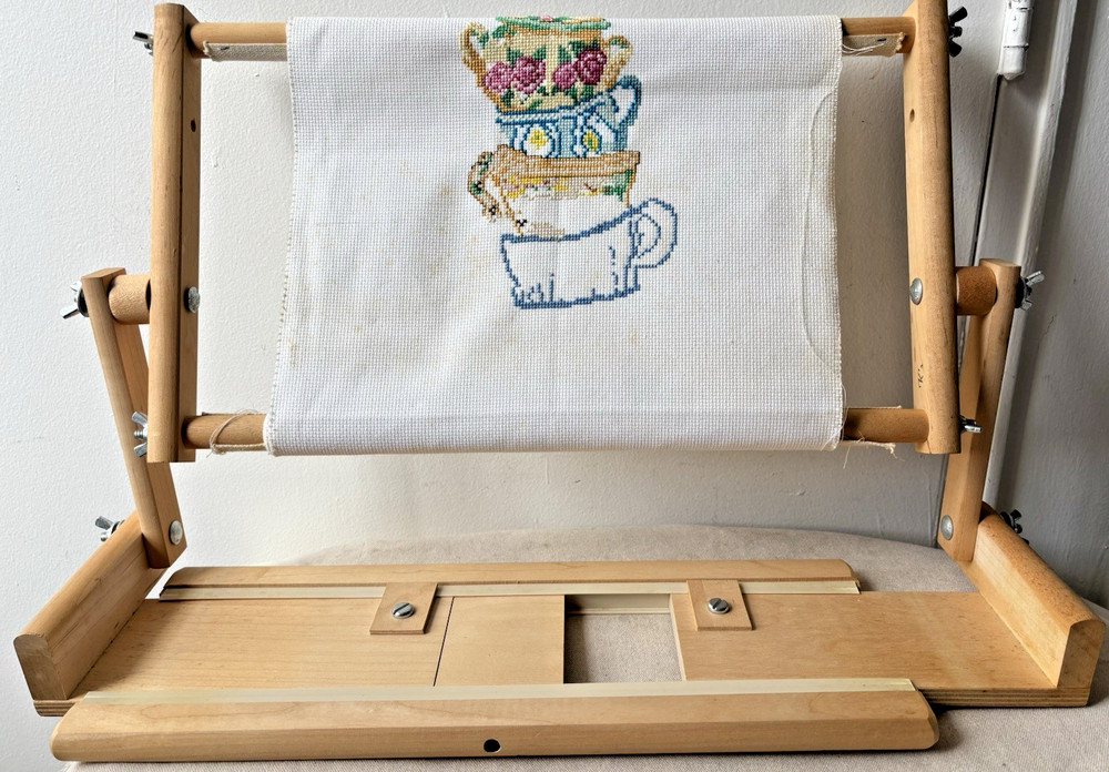 K's Creations Needlework Lap Scroll Frame/Table/Base 18” Adjustable/Expandable