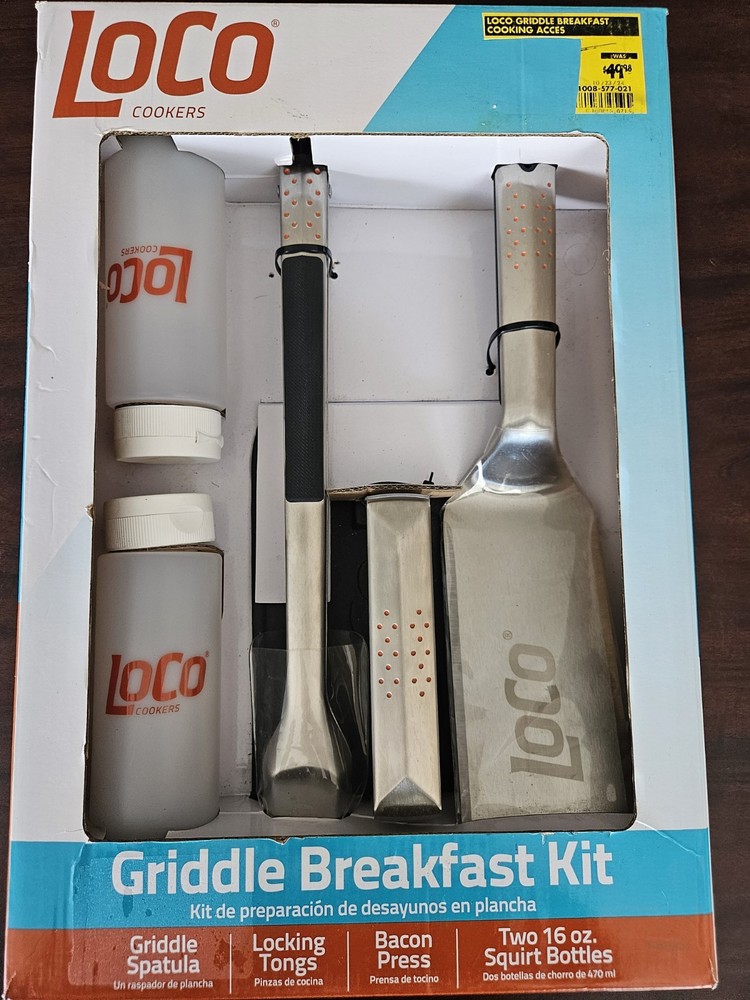 Loco Griddle Breakfast Cooking Accessory Kit (5-Pcs) Multi-Colored Long Lasting