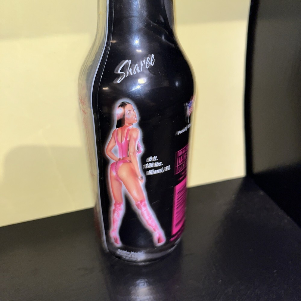 2004 Sum Poosie Energy Drink 12oz Bottle Model Sharee-EMPTY-Limited Edition