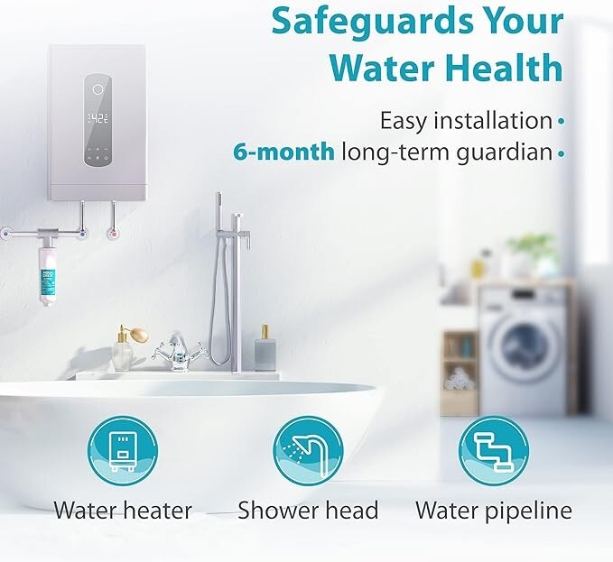 AQUA CREST Whole House Scale Inhibitor Inline Water System,Water Heater Softener