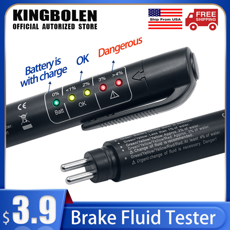 Brake Fluid Tester Pen Oil Testing Moisture Diagnostic Tool For DOT3 DOT4 DOT5