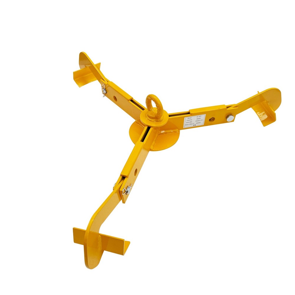 Oil Drum Lifting Hook Forklift Crane 3-Claw Open Closed Head Drum Lifter